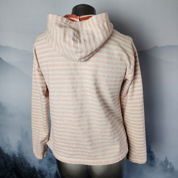 Columbia Melody Spring Fleece Lined Orange Stripe Hooded Jacket | Women's Medium - Picture 11 of 16